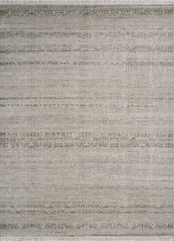 viscaya green afghan wool hand knotted Rug - HeadShot