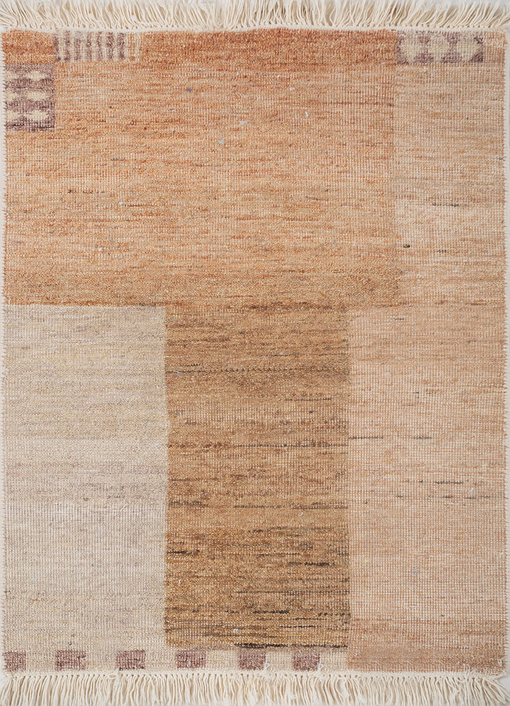 blythe ivory afghan wool hand knotted Rug - HeadShot