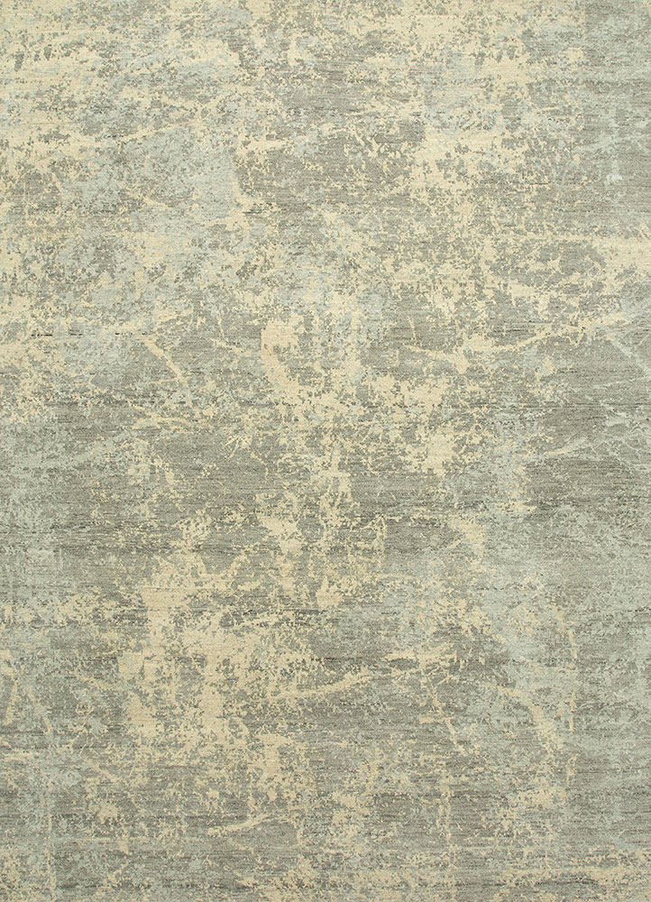 chaos theory by kavi beige and brown wool hand knotted Rug - HeadShot