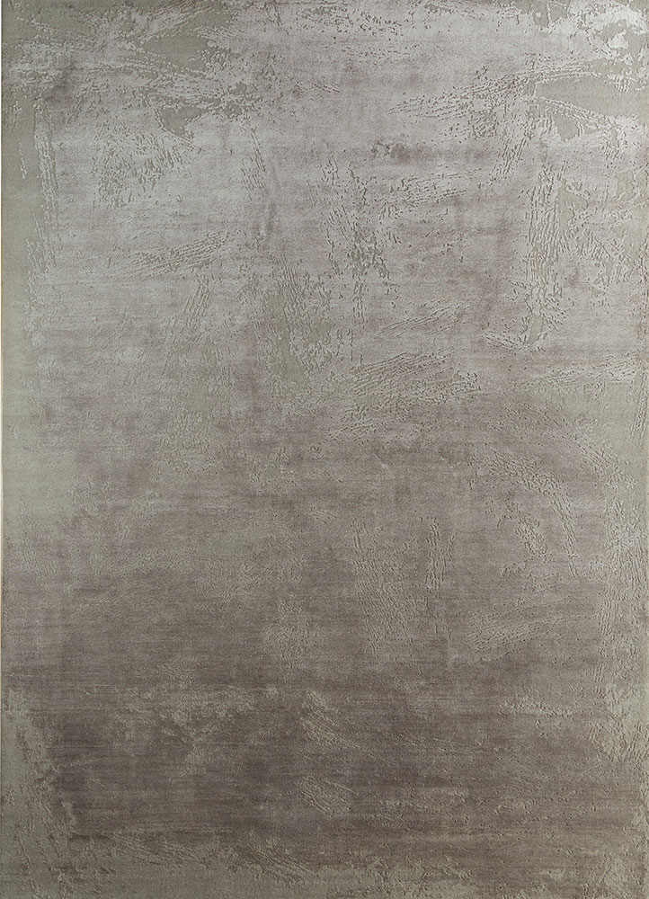 free verse by kavi blue wool and silk hand knotted Rug - HeadShot