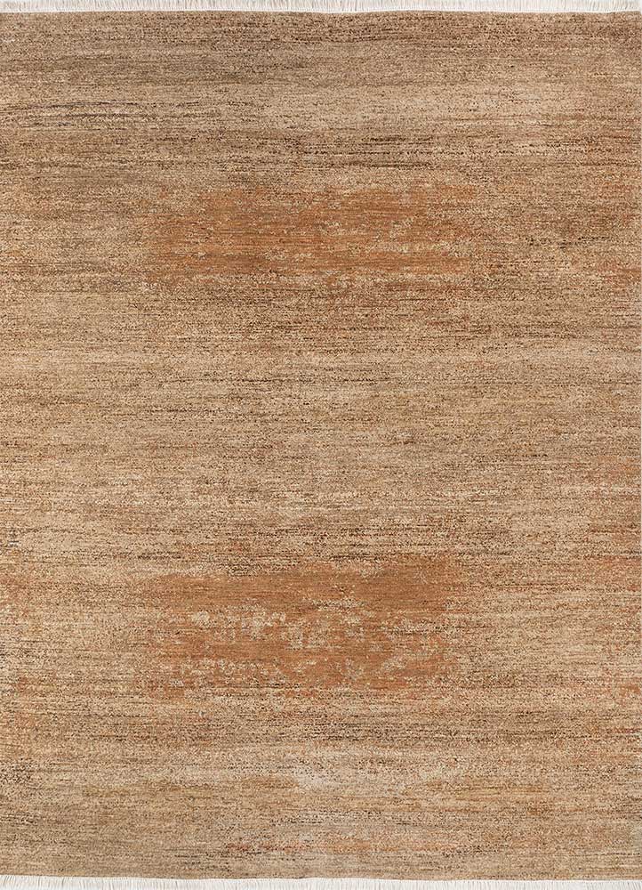 entropy red and orange afghan wool hand knotted Rug - HeadShot