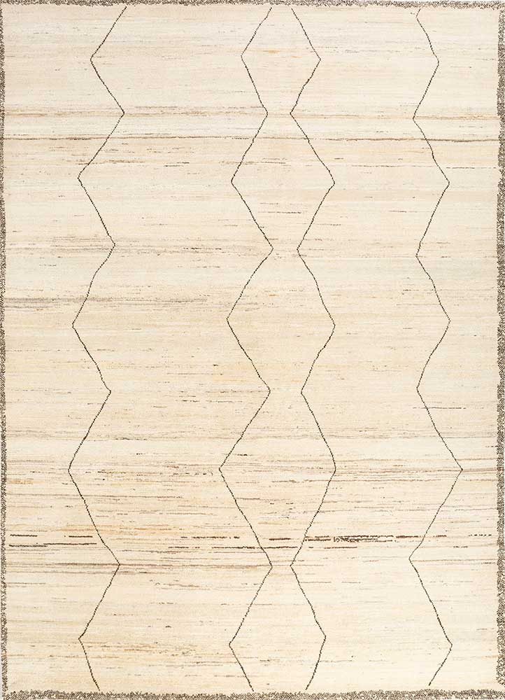 manifest ivory afghan wool hand knotted Rug - HeadShot