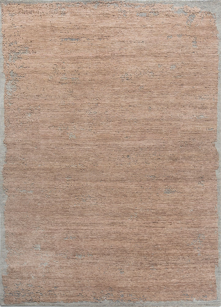 entropy beige and brown afghan wool hand knotted Rug - HeadShot