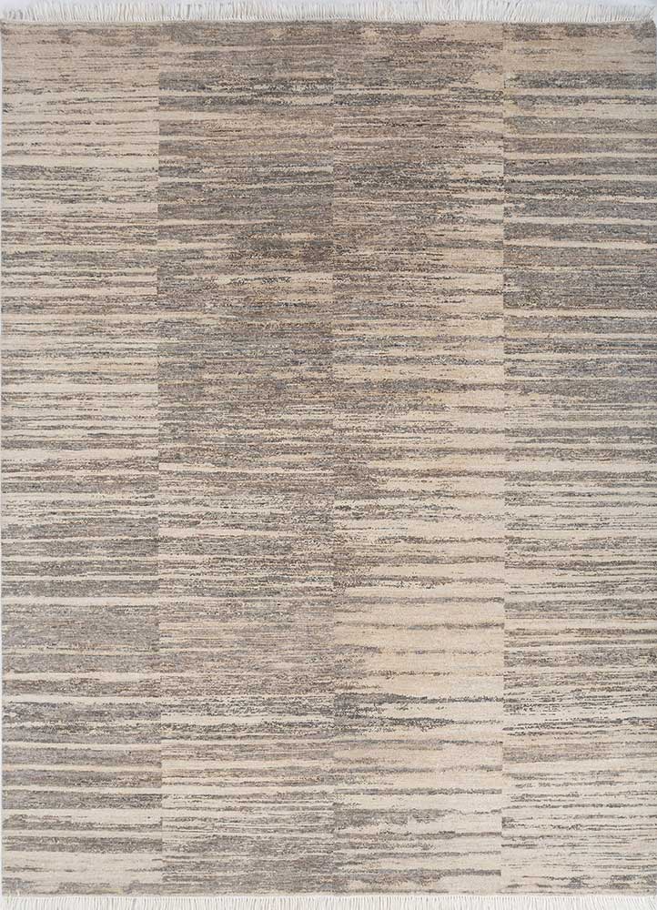 entropy grey and black afghan wool hand knotted Rug - HeadShot