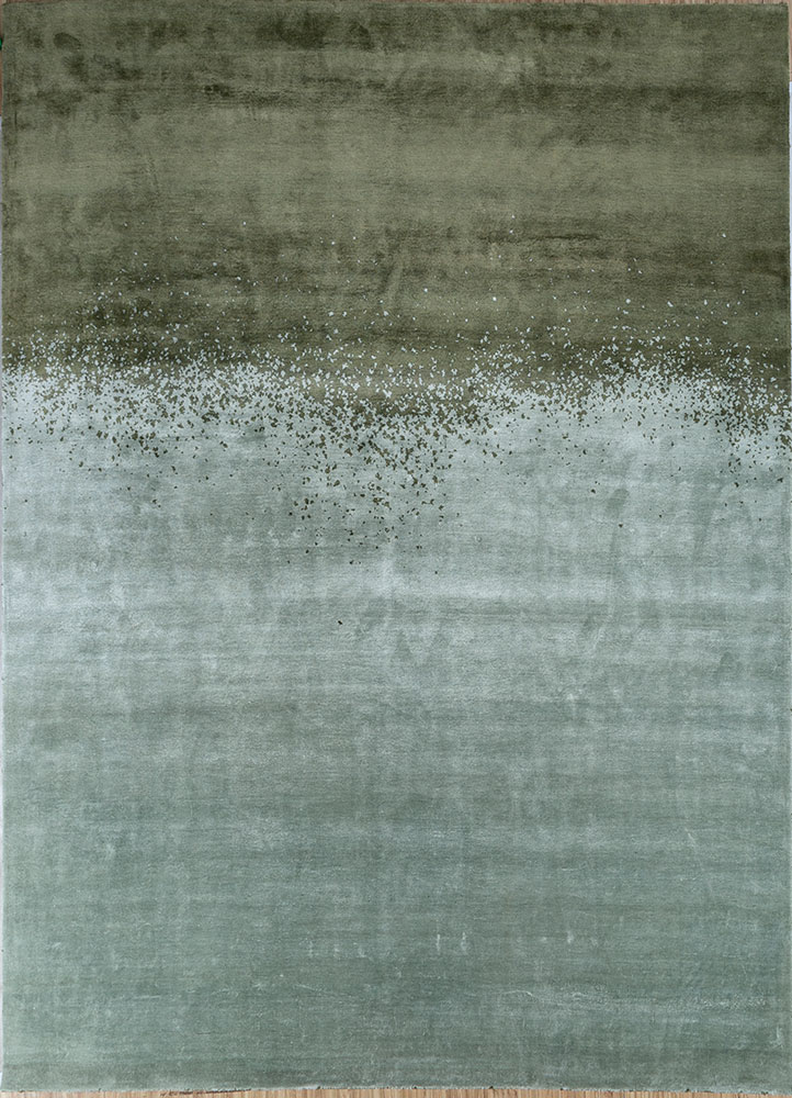 free verse by kavi green bamboo silk hand knotted Rug - HeadShot