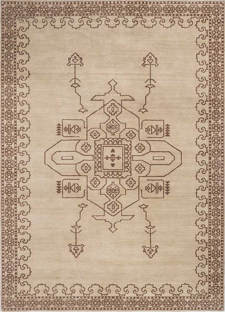 majnun blue wool hand knotted Rug - HeadShot