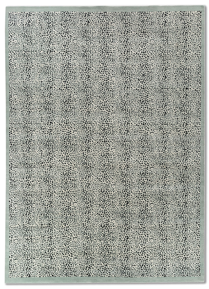 gilded age ivory wool hand knotted Rug - HeadShot