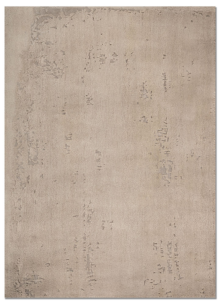 hidden by kavi ivory wool and bamboo silk hand knotted Rug - HeadShot