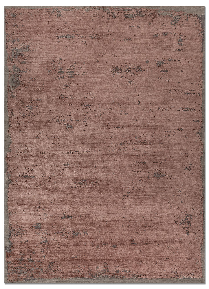aprezo red and orange tencil hand knotted Rug - HeadShot