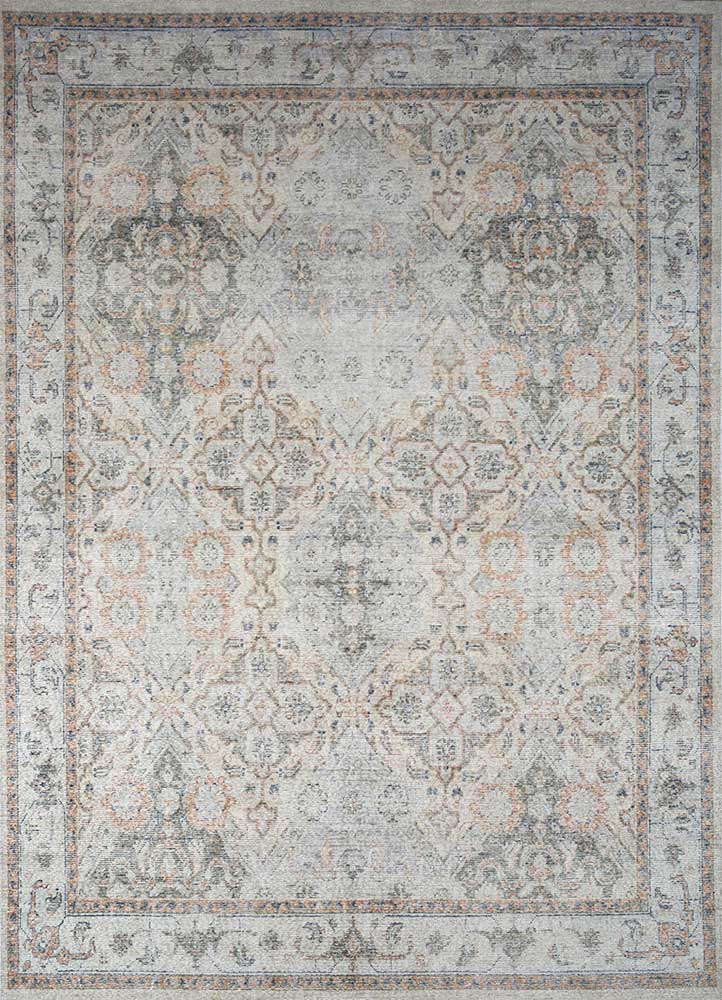 erbe grey and black wool hand knotted Rug - HeadShot