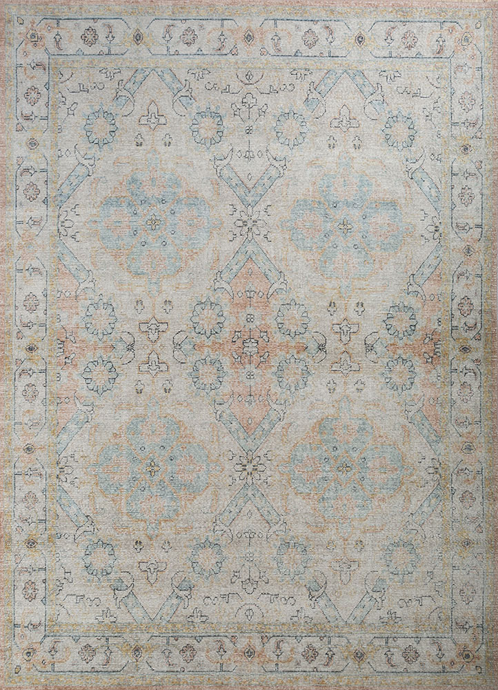 erbe ivory wool hand knotted Rug - HeadShot