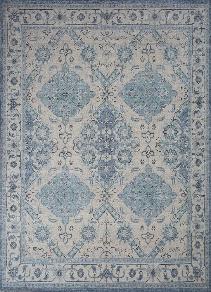 erbe grey and black wool hand knotted Rug - HeadShot