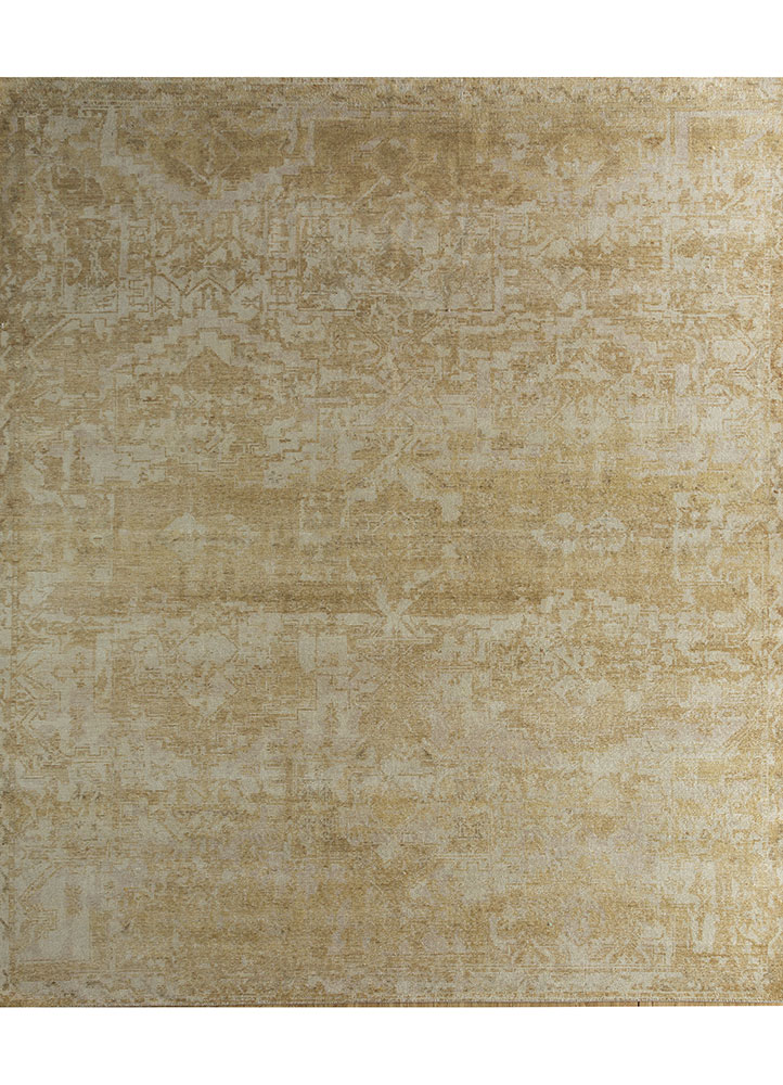 erbe gold wool hand knotted Rug - HeadShot