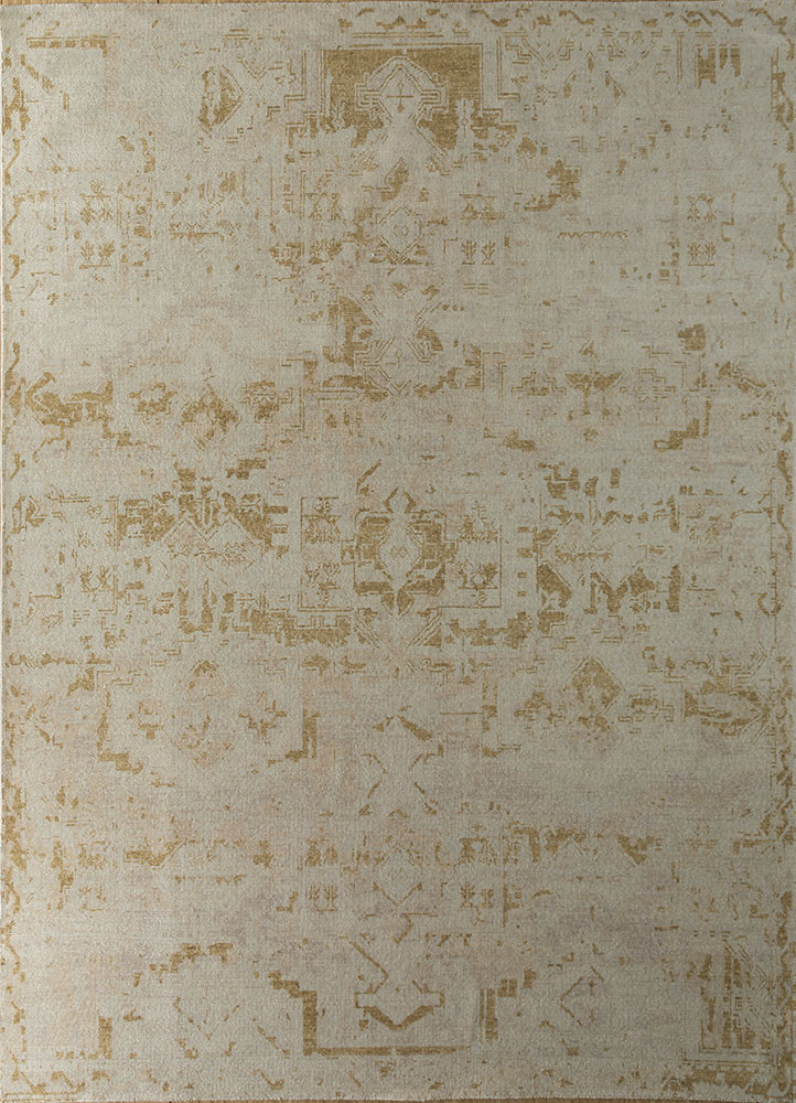 erbe ivory wool hand knotted Rug - HeadShot