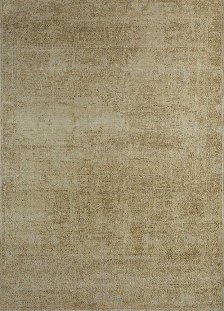 erbe beige and brown wool hand knotted Rug - HeadShot