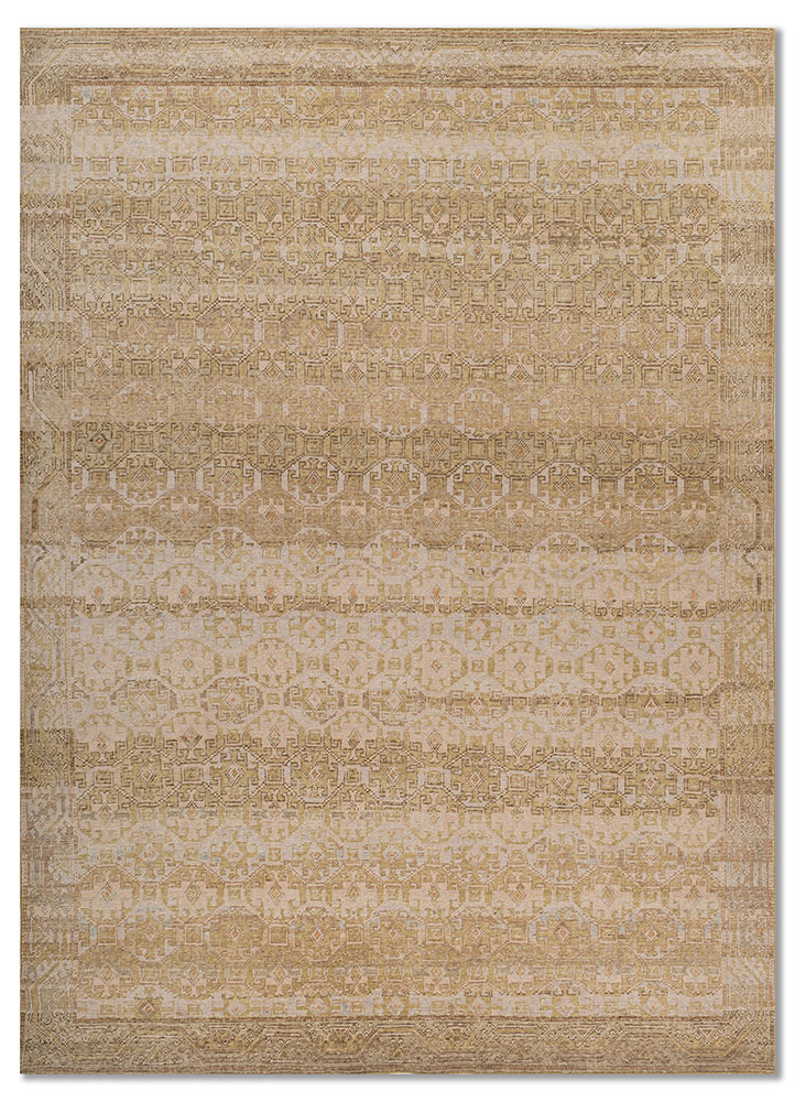 erbe gold wool hand knotted Rug - HeadShot