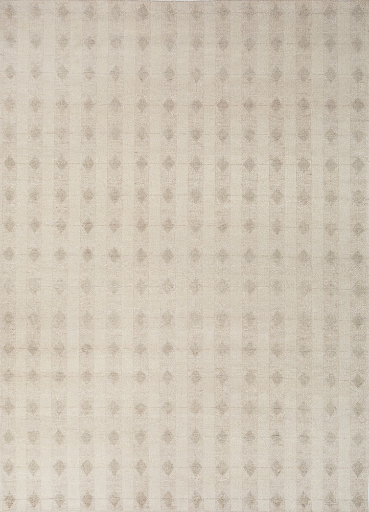 erbe ivory wool hand knotted Rug - HeadShot