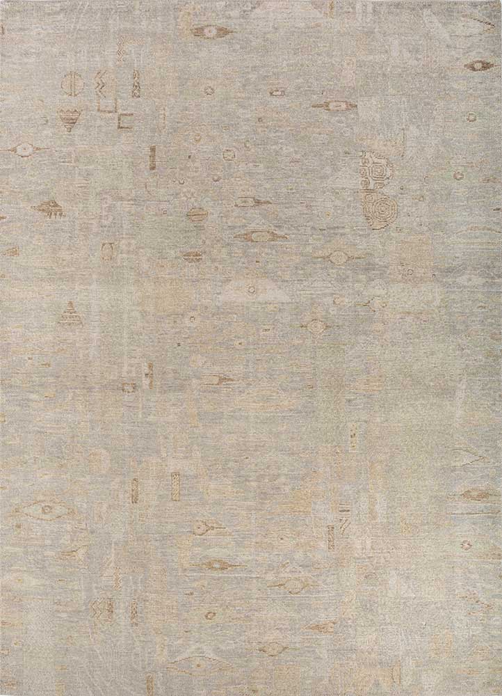 erbe ivory wool hand knotted Rug - HeadShot