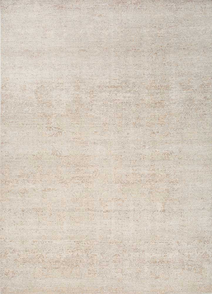 erbe ivory wool hand knotted Rug - HeadShot