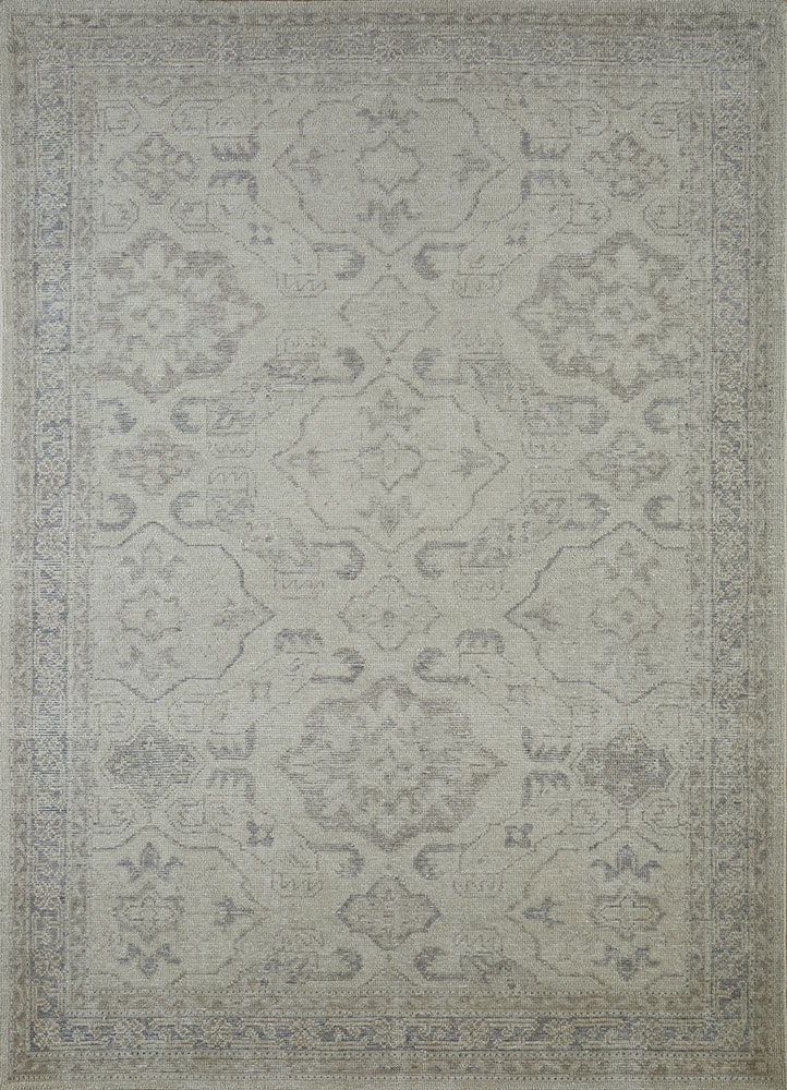 erbe ivory wool hand knotted Rug - HeadShot