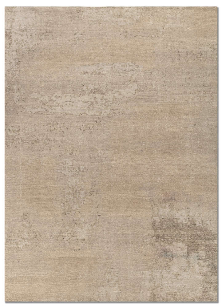 aprezo ivory wool hand knotted Rug - HeadShot