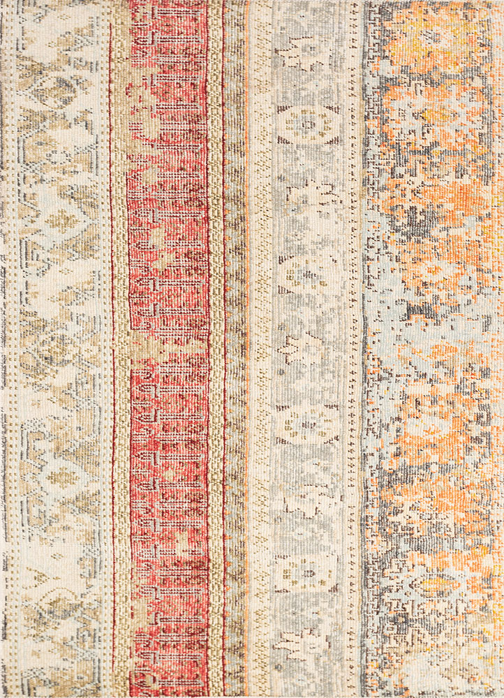 erbe ivory wool hand knotted Rug - HeadShot