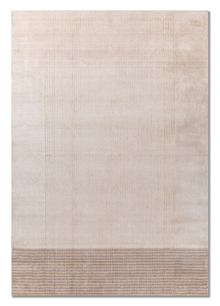 saga ivory acrylic hand loom Rug - HeadShot