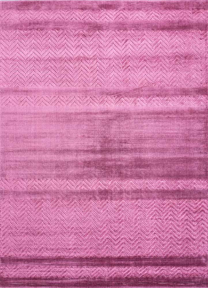 basis pink and purple bamboo silk hand loom Rug - HeadShot