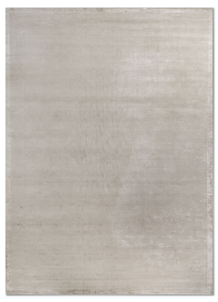basis grey and black wool and viscose hand loom Rug - HeadShot