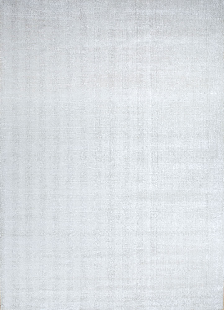 basis ivory wool and viscose hand loom Rug - HeadShot