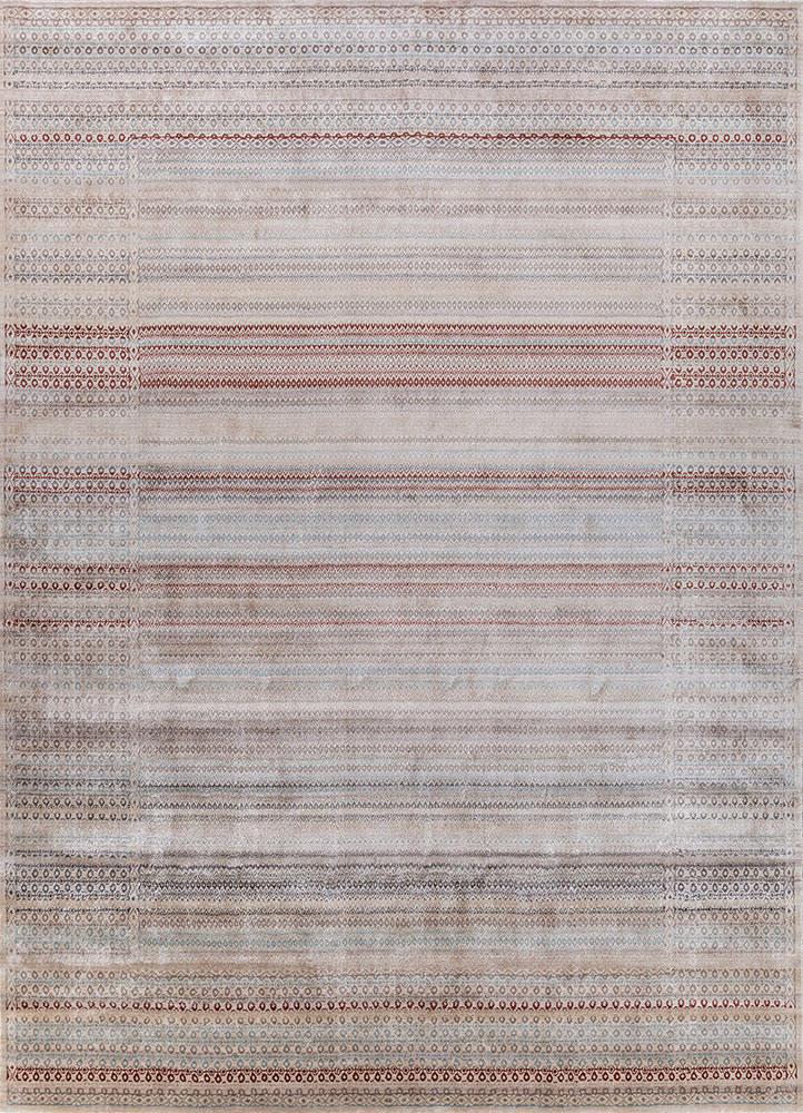 basis beige and brown bamboo silk hand loom Rug - HeadShot