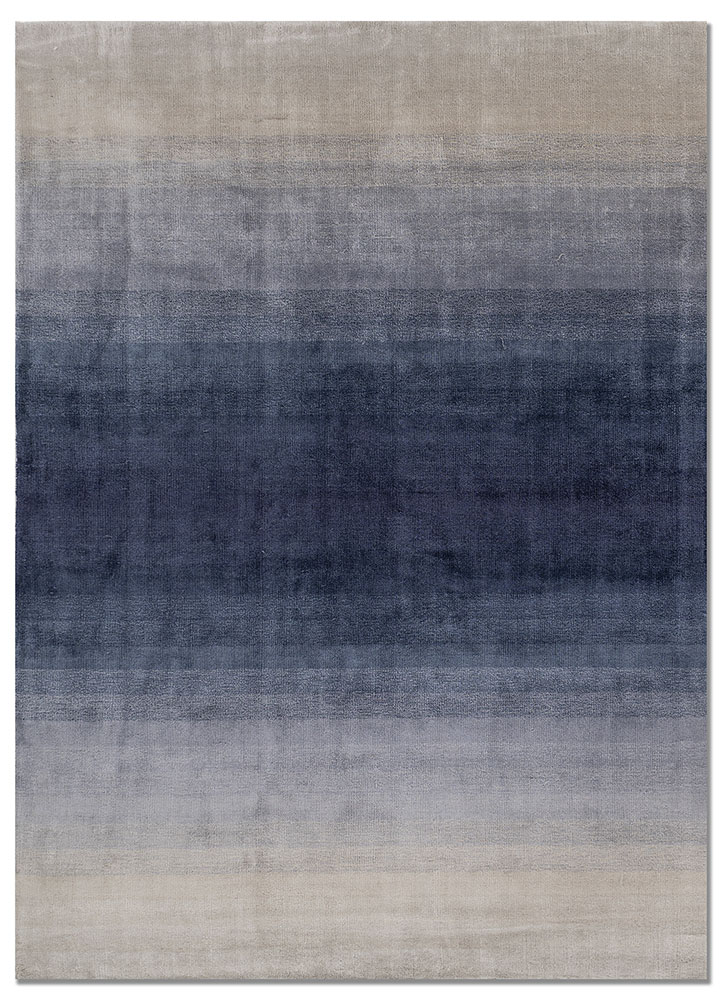 jean grey and black bamboo silk hand loom Rug - HeadShot