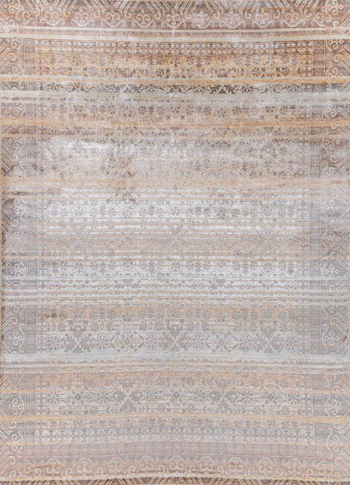 konstrukt red and orange jasmine hand loom Rug - HeadShot
