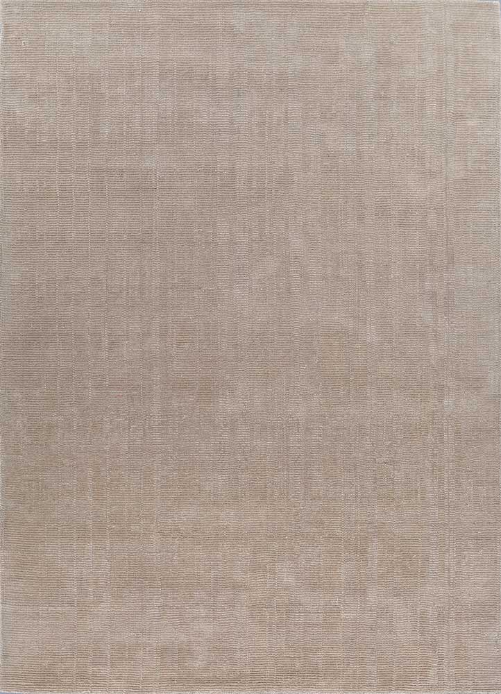 saga beige and brown polyester hand loom Rug - HeadShot
