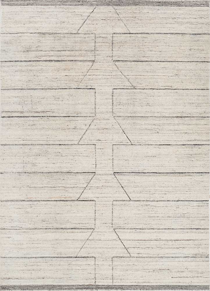 saga ivory polyester hand loom Rug - HeadShot
