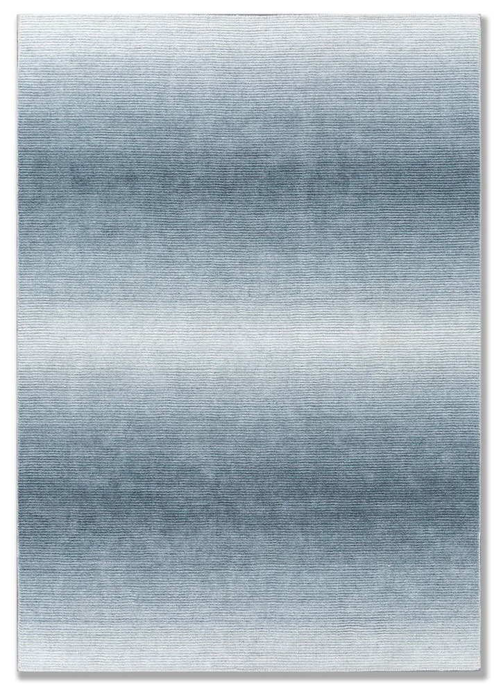jean blue polyester hand loom Rug - HeadShot