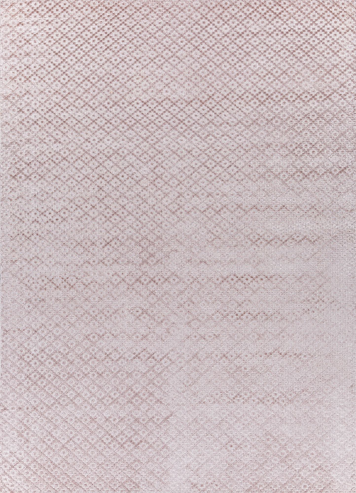basis pink and purple viscose hand loom Rug - HeadShot