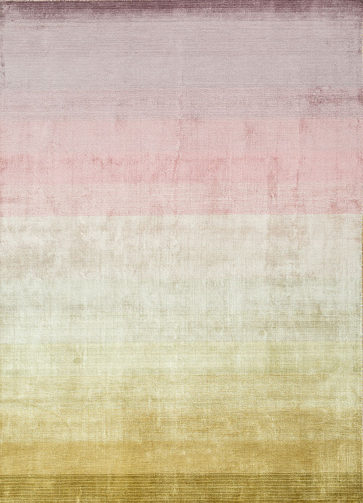 basis pink and purple viscose hand loom Rug - HeadShot
