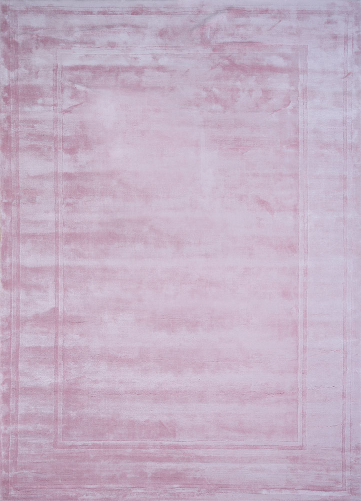 basis pink and purple viscose hand loom Rug - HeadShot