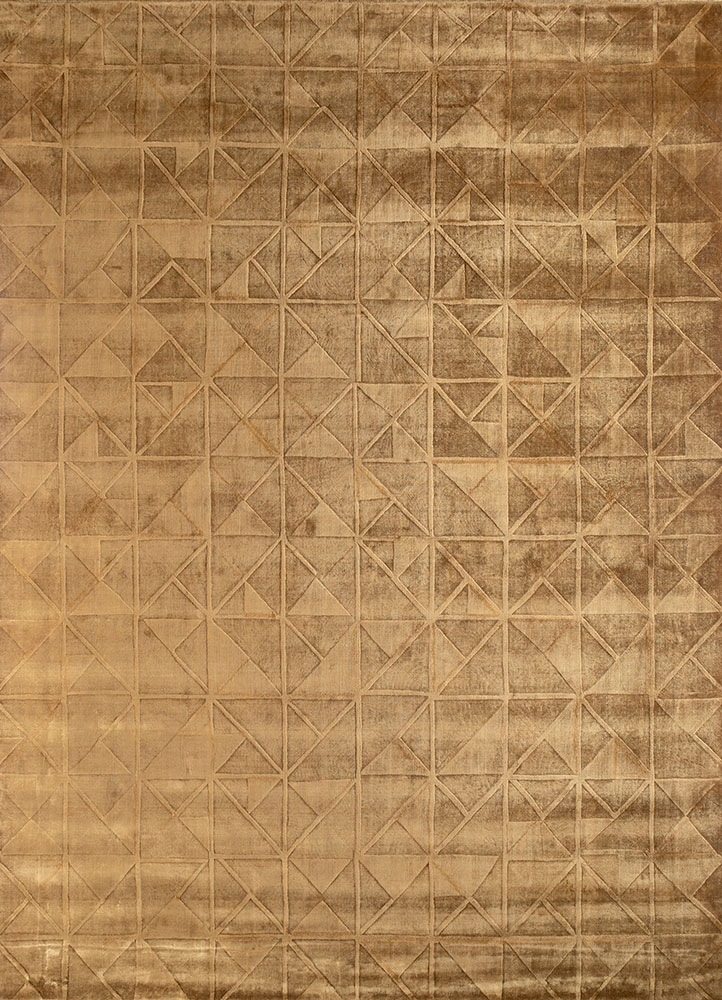 basis gold viscose hand loom Rug - HeadShot