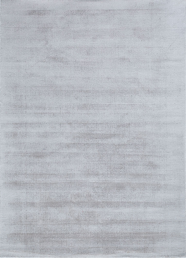 basis grey and black viscose hand loom Rug - HeadShot