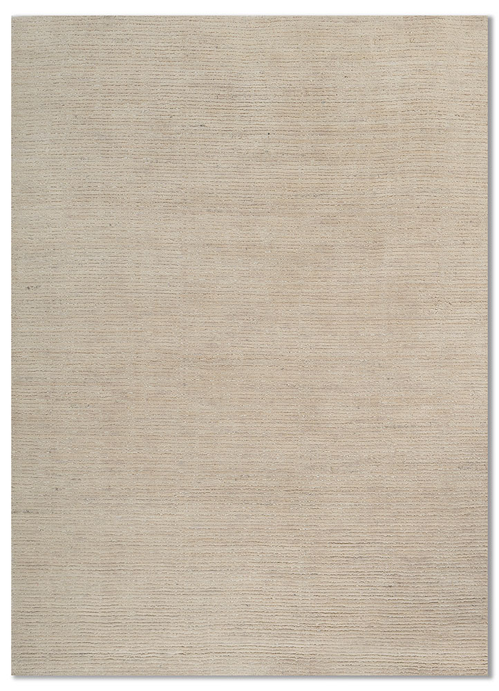 saga ivory wool hand loom Rug - HeadShot