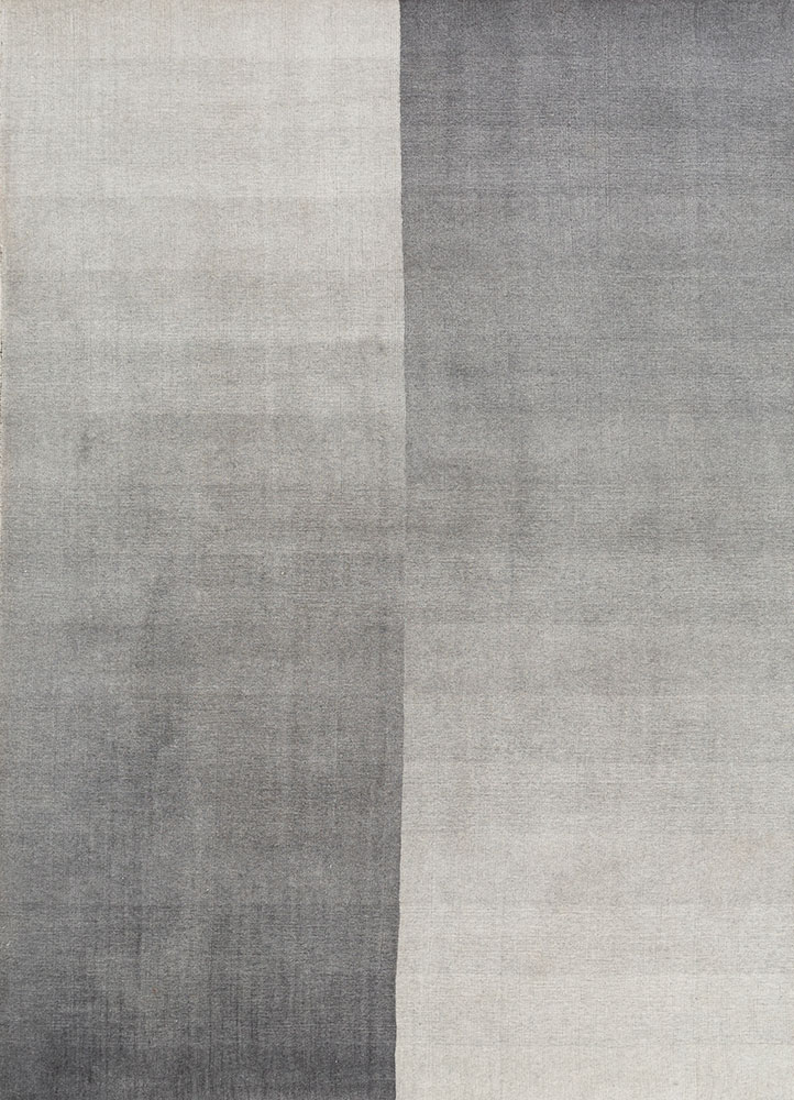 jean grey and black wool hand loom Rug - HeadShot