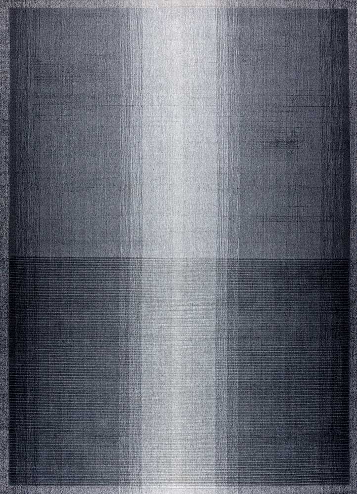 jean grey and black wool hand loom Rug - HeadShot