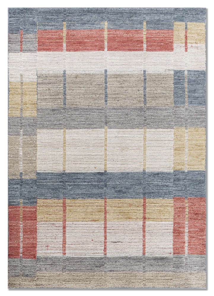 tesoro grey and black wool hand loom Rug - HeadShot