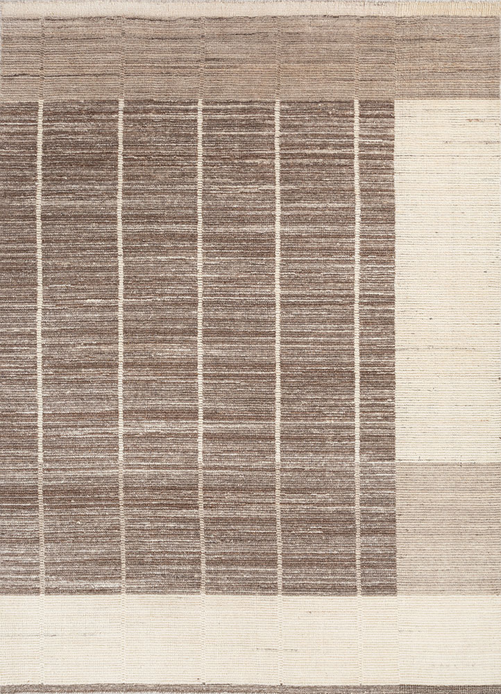 tesoro grey and black wool hand loom Rug - HeadShot