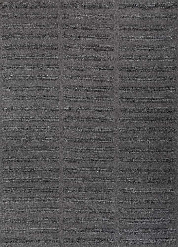 basis blue wool hand loom Rug - HeadShot