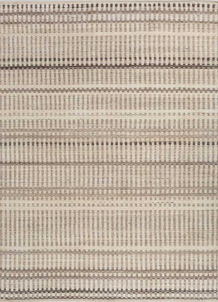 saga ivory wool hand loom Rug - HeadShot