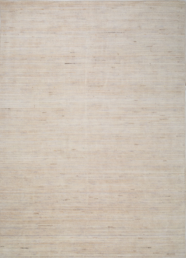 saga ivory wool hand loom Rug - HeadShot