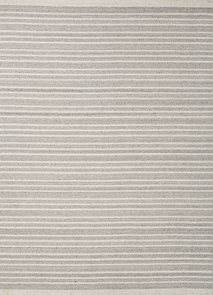 saga ivory wool hand loom Rug - HeadShot